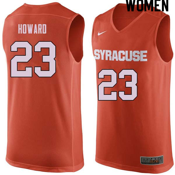 Women #23 Frank Howard Syracuse Orange College Basketball Jerseys Sale-Orange